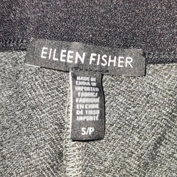 Eileen Fisher Womens‎ Black Gray Herringbone Pants Small - Picture 4 of 5